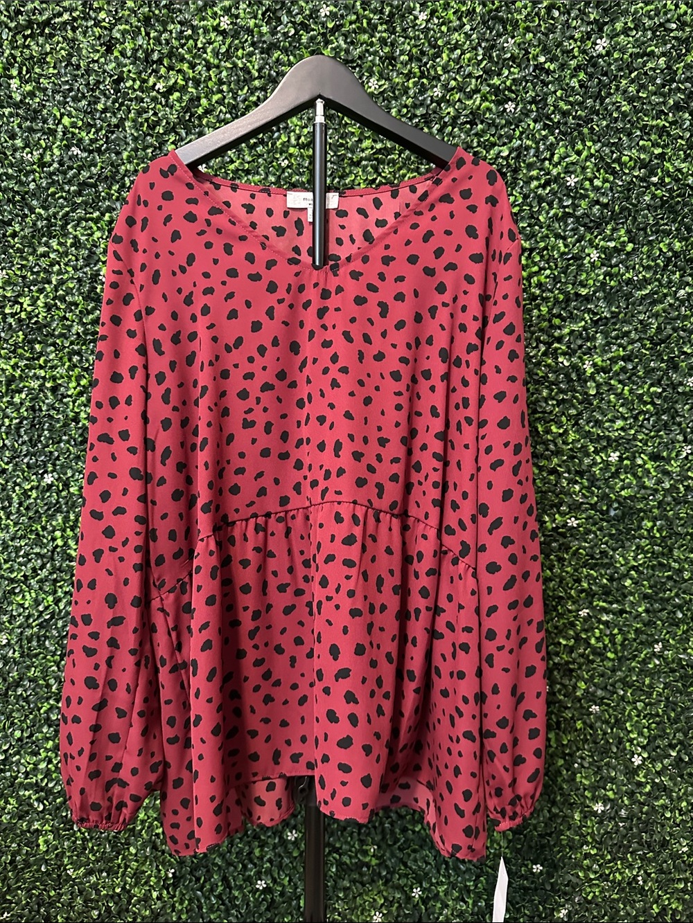 Moa Moa Peplum Animal Print Top #10